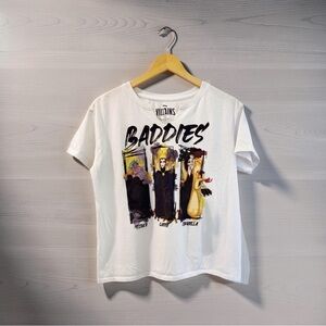 Disney, Villains Graphic Tee, Women's, Large, Notch Neck, White